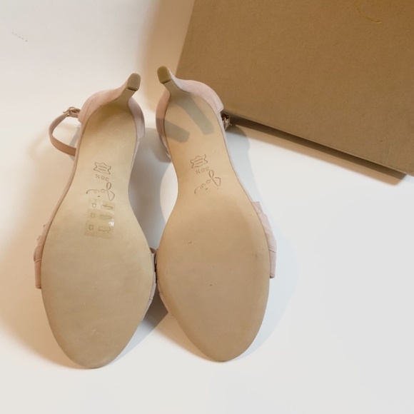 Joie Pink Abigail Ruffled Suede Heel Pump Sandal - Picture 12 of 16